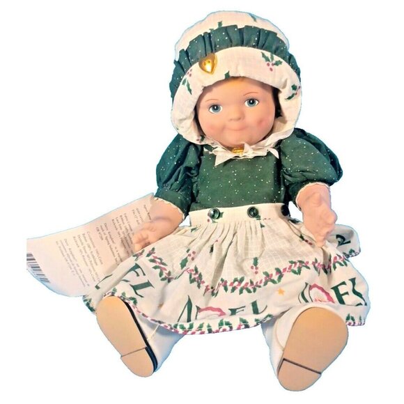 Daisy Kingdom Other - Daisy Kingdom Doll “Daisy Baby”Dimples 1991 Blonde 12" Noel Christmas Dress TAGS